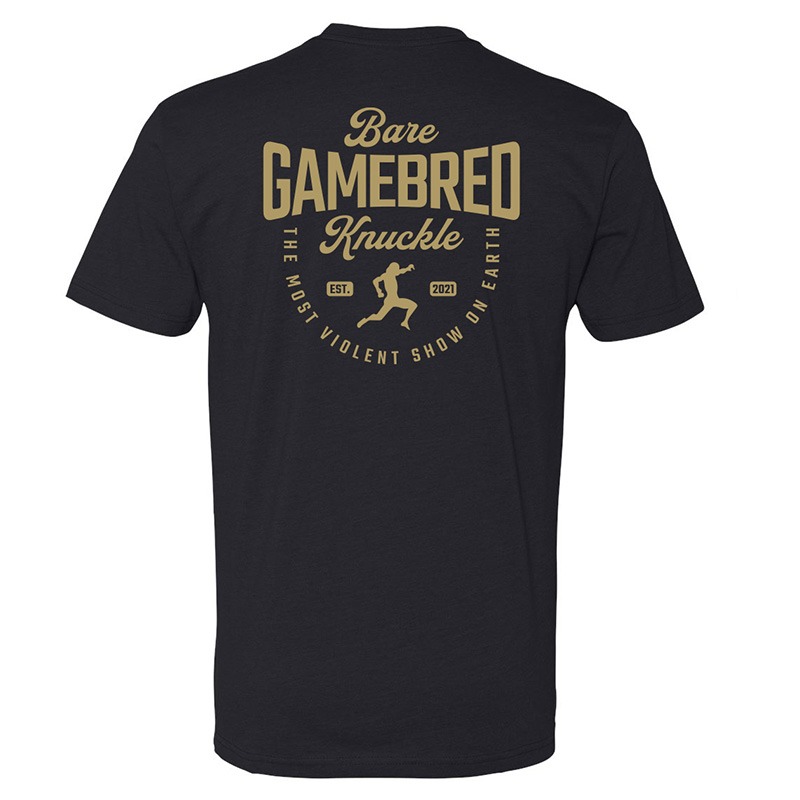 gamebred bareknuckle mma merch apparel shirt black gold